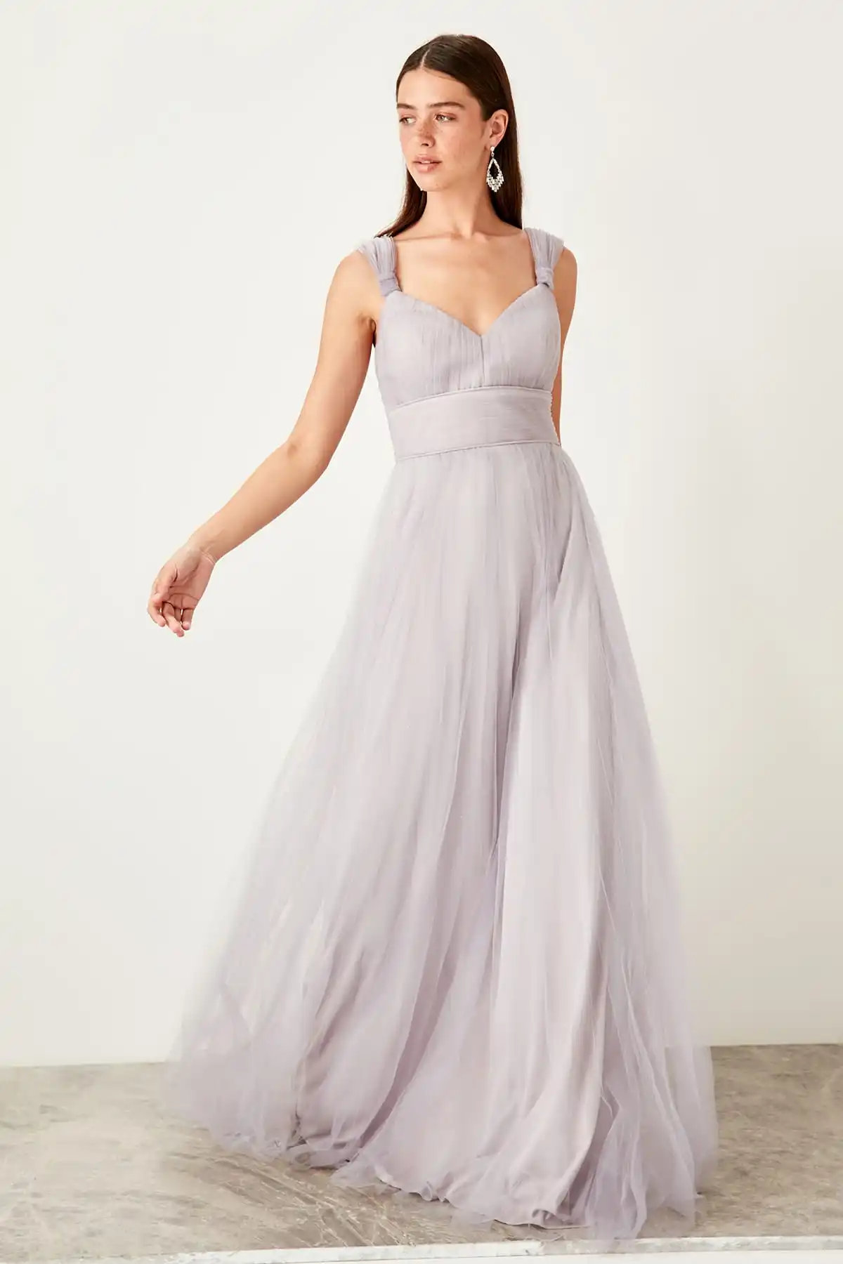 Trendyol рукав деталь вечернее платье TPRSS19VF0045 | Свадьбы и торжества