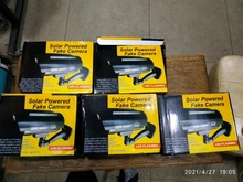 3 uds/1 bolso Cámara ficticia falsa simulación Solar impermeable al aire libre de vigilancia de seguridad CCTV con LED rojo parpadeante