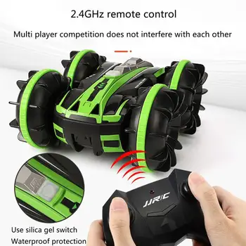 

2.4G 2-in-1 Double-sided Stunt Amphibious Vehicle Remote Control Stunt Car Waterproof Double-sided Driving Car