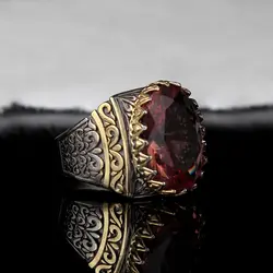 Мужское серебряное кольцо с зултанитом ручной работы, мужское серебряное кольцо 925 пробы, кольцо с зултанитом, Серебряное овальное кольцо с
