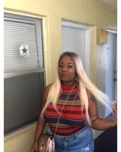 Facebeauty-mechones de pelo liso Remy brasileño degradado, rubio oscuro, 1B 613, paquete de 3/4 con cierre Frontal de malla de 13x4, pieza media gratis