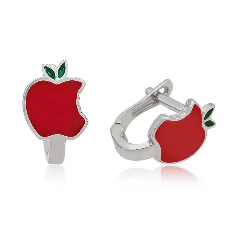 

Silver Red Apple Children Tag