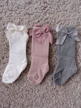 Kids Socks Bowknot Toddlers Baby-Girls Long Knee-High 100%Cotton New Big Soft 0-3-Years
