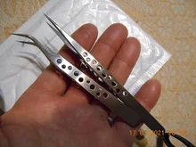 Hand-Tools-Sets Forceps Industrial-Tweezers Phone-Repair Anti-Static Curved Stainless