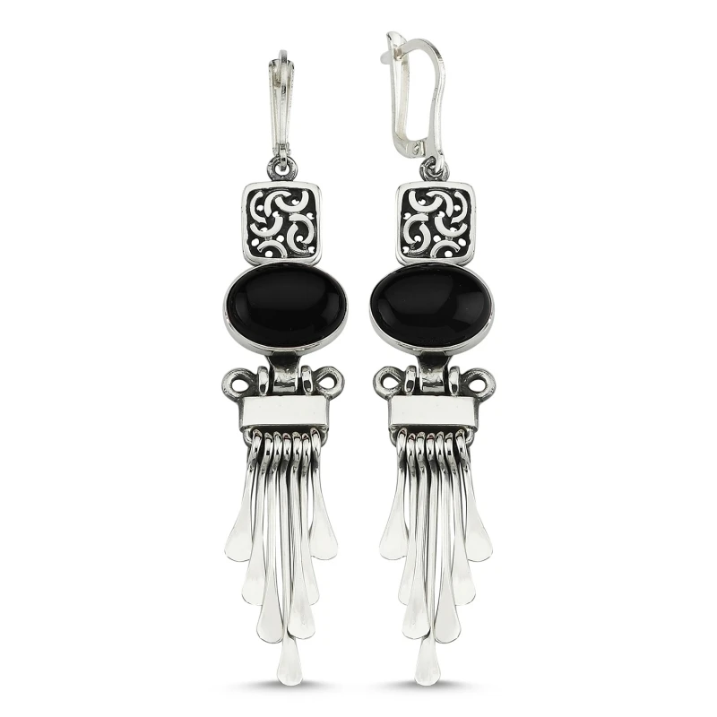 

Armagano Onyx Gemstone Dangle Hand Handwork Earrings