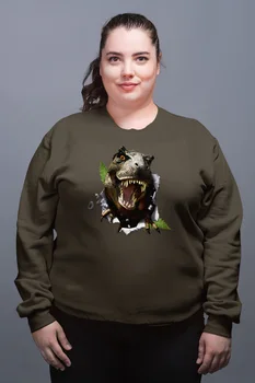 

Angemiel Wear T-Rex Green Women Sweatshirts