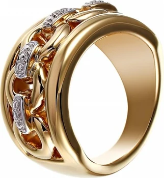 

Jay VI ring with 1 diamond of silver with gilding