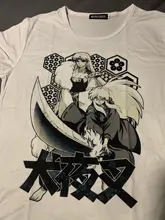 Camiseta feudal demon inuysha para mujer, camiseta blanca, ropa japonesa 2021, harajuku kawaii harajuku