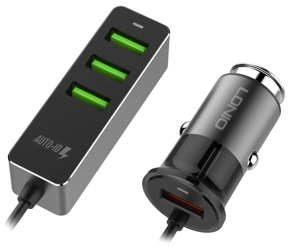 Автомобильное зарядное устройство LDNIO АЗУ C61 3USB*3.4A QC3.0(Черное
