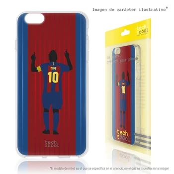 

FunnyTech®Silicone Case for Xiaomi Mi 9 SE l Messi D10S design 2 azulgrana background