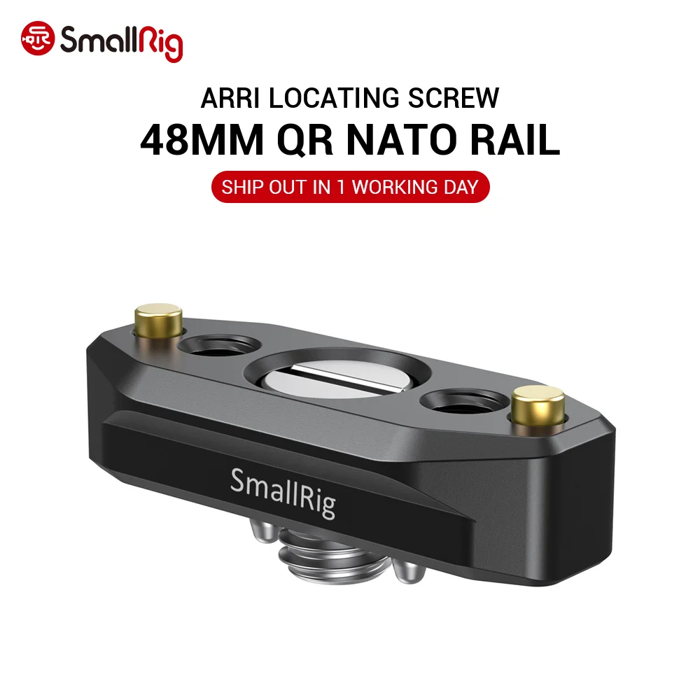 

SmallRig DSLR Camer Quick Release Rig NATO Rail with ARRI Locating Screw 48mm for Microphone Monitor DIY Attachment 2521