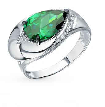 

Silver ring with cubic zirconia sunlight sample 925