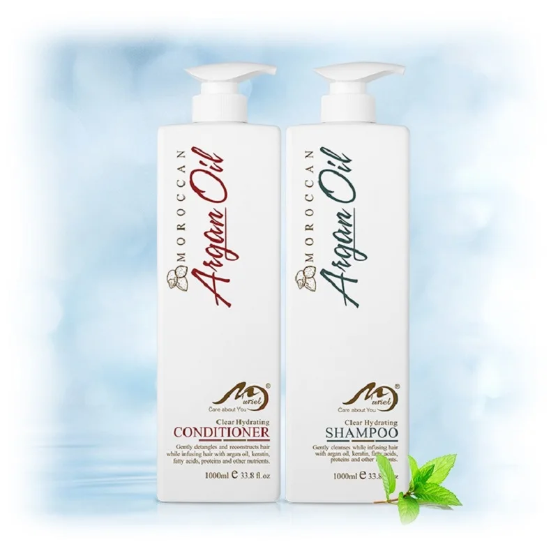 Shampoo e condicionador marroquino argan oi conjunto de reparação para todos os tipos de cabelo cor segura