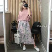 REALEFT-faldas largas plisadas con estampado Floral para mujer, faldas largas de tul, de cintura alta, sueltas, para primavera y verano, 2021