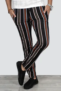 

DeepSEA Male Black Sweatpants Slim Fit Cotton Sports Long Trousers Line Running Exercise Joggers Streetwear Casual 2009983