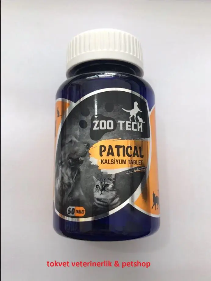 Zootech-Tableta Patical Kalsiyum, (50 tabletas), kalsiyum fosfor D, vitamina INI para animales para la salud de mascotas, animales alegres