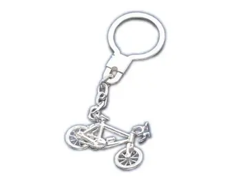 

925 mils sterling silver racing bike motif keychain