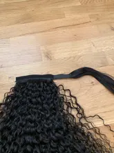 Coleta de pelo rizado Afro, cabello humano Remy brasileño con cordón, coleta Ombre, extensiones de cabello