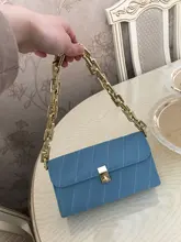 Diseñador de lujo de las mujeres Baguette bolso de cuero de hombro en cadena señoras noche bolsos pequeño bolso estilo Mini Clutch