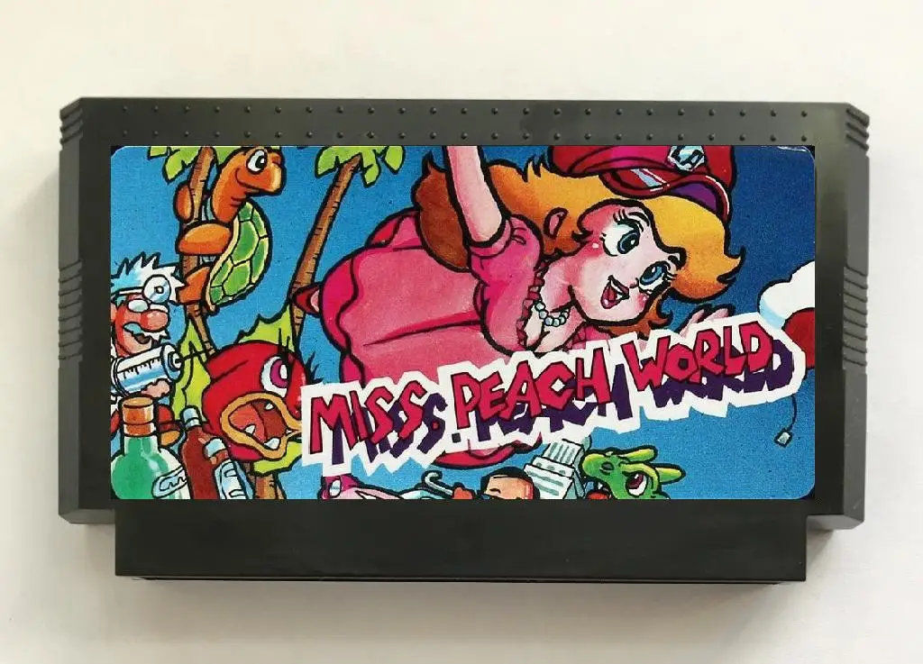 Nes/fcコンソール用ミスピーチワールドゲームカートリッジ