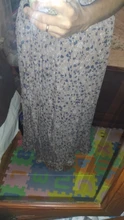 Pleated-Skirt Aesthetic A-Line Chiffon Floral-Print Long TIGENA High-Waist Women Summer