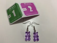 Dangle Earring Jelly Statement-Minimalist Bear Women Fashion Polychromatic for Originality