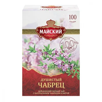 

Tea may "fragrant tea", black with additives, leaf, 100 gr