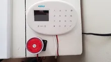 KERUI alto decibelio cable sirena de seguridad para el hogar Bugalr alarma sirena interior conexión trabajar con KERUI sistema de alarma WIFI/GSM