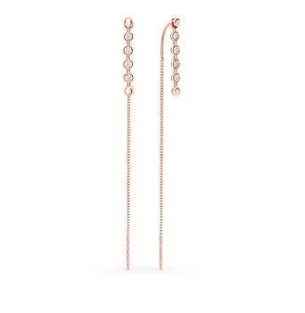 

Silver earrings with cubic zirconia sunlight