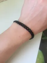 Sifisrri-Cadena de eslabones cubanos para hombre y mujer, brazalete de acero inoxidable de 3/5/7mm, color negro y dorado, joyería Unisex