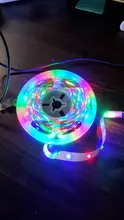 Tira de Luces Led RGB 5050 DC 12V IP20, lazo cinta Flexible diodo Bluetooth WIFI IR mando a distancia adaptador