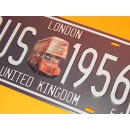

Poster plate plate BUS LONDON Vintage decor plate for room wall, lounge, bar, garage