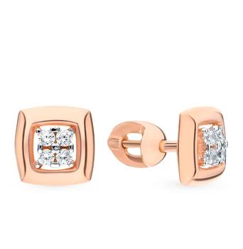 

Silver earrings with cubic zirconia sunlight sample 925