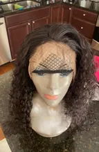Remy onda profunda peluca Frontal 13x4 del pelo humano del frente del cordón pelucas con minimechones Preplucked y nudos blanqueados Pelo Rizado Peluca de cabello humano