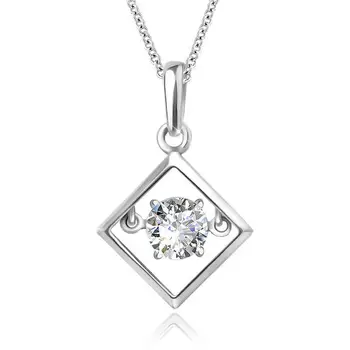 

Sunduk silver pendant "dancing zircon in diamond"