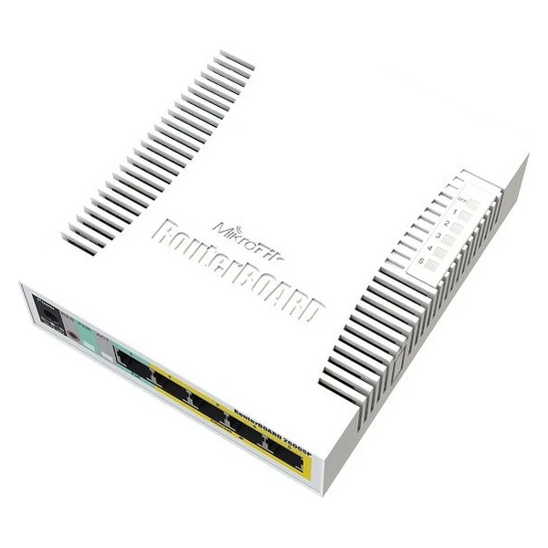 Настольный коммутатор Mikrotik CSS106-1G-4P-1S PoE LAN 100/1000 белый