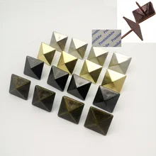 100Pcs Square Antique Upholstery Nail Decorative Studs Tacks Pyramid Umbrella Head Gold Black Red Bronze Nickel Silver