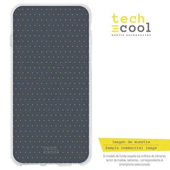 

FunnyTech®Silicone Case for OnePlus 7 L gray Background yellow polka dot