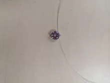 Collar de hilo de pescar transparente para mujer, cadena Invisible de Color plateado, gargantilla de diamantes de imitación para mujer