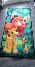 Disney-alfombra de juegos para bebés, 80x160CM, sala de estar Alfombra grande del Rey León para, suelo de juego, alfombras con estampado 3d para dormitorio de niños