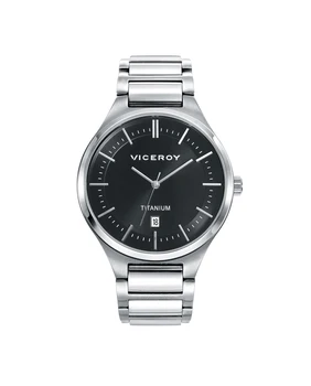Reloj Viceroy ref: 471237-57, reloj para hombre de la colección Grand, caja y el brazalete de titanio, esfera negra