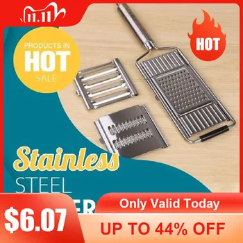 

3 In 1 Multi-Purpose Vegetable Slicer Stainless Steel Grater Blade Fruit Potato Peeler Carrot Cutter Kitchen Cooking Accessories