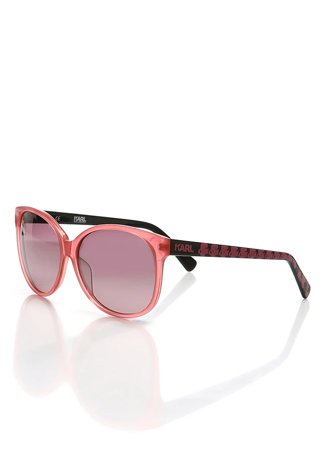 

Women's sunglasses kl 6008 136 bone pink organic rectangle rectangular 58-14-140 karl lagerfeld