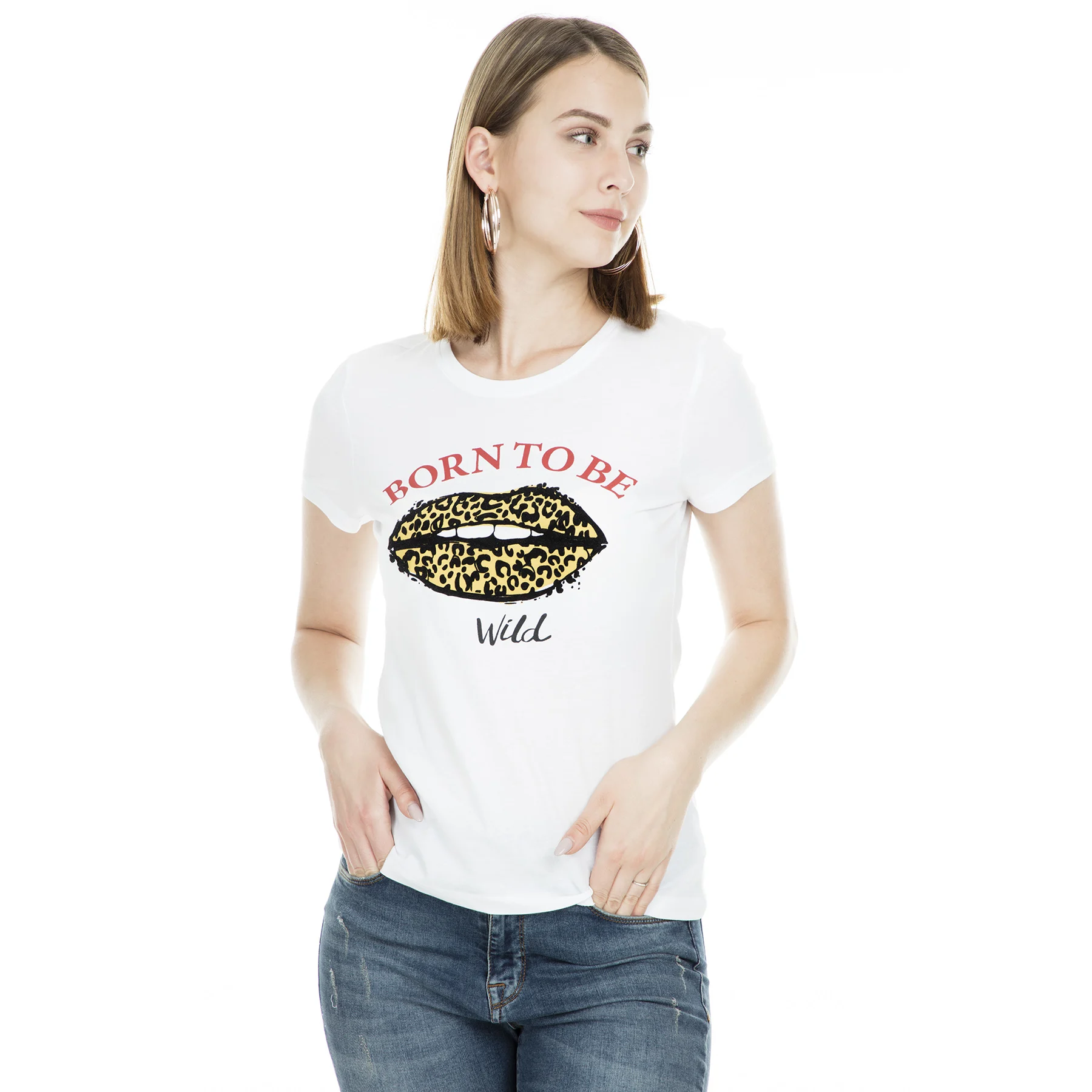 Женские футболки Only onlfla Fit SS Leo 15183203A|Футболки| |