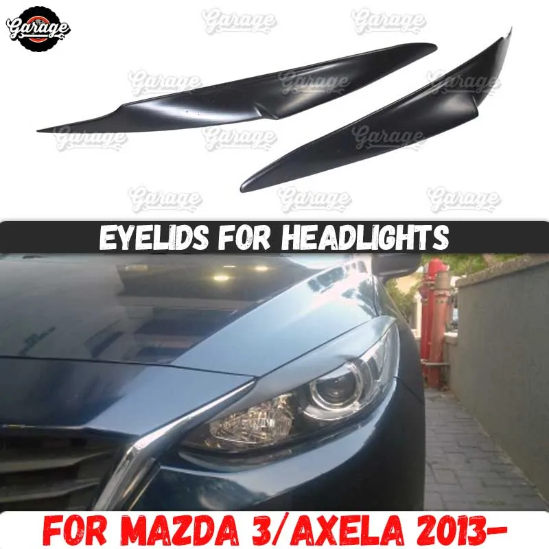 Веки для фар чехол Mazda 3 / Axela 2013-2015 пластиковые подушечки cilia чехлы бровей