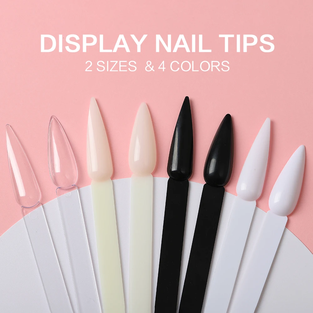 40pcs Stiletto Nail Swatches Sticks Gel Nail Polish Display Board Fan