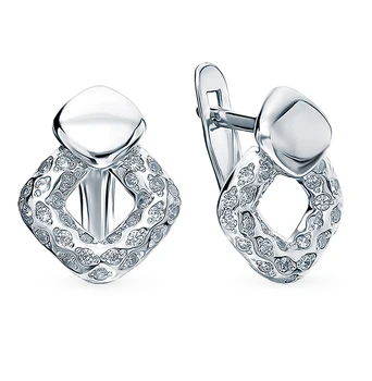 

Silver earrings with cubic zirconia sunlight sample 925