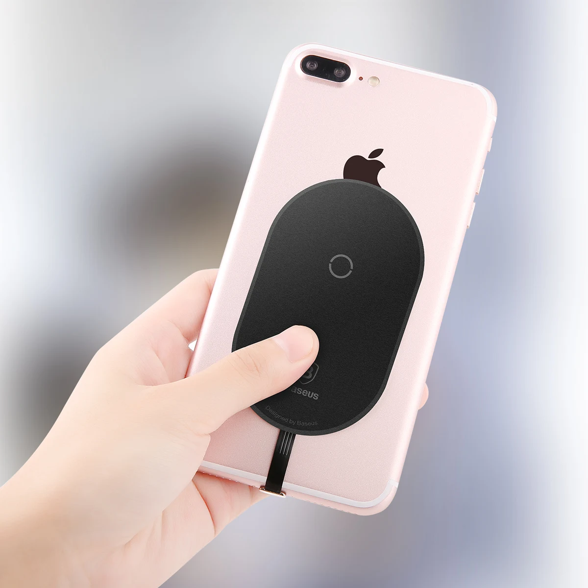 Приемник для беспроводной зарядки Baseus Microfiber Wireless Charging Receiver(For iPhone) Black|Зарядные