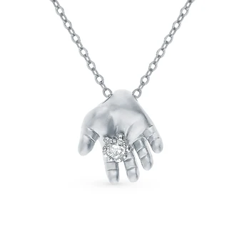 

Silver Pendant with cubic zirconia sunlight sample 925 test