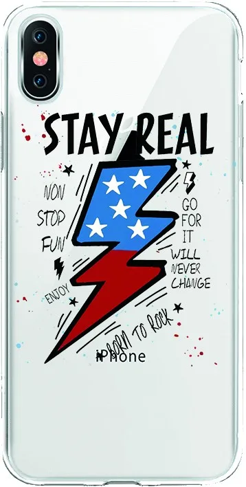 Силиконовый чехол из ТПУ для Lg K7 с надписью Stay Real SW0010 | Мобильные телефоны и